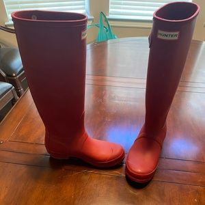 Hunter Women's Red Rain Boots